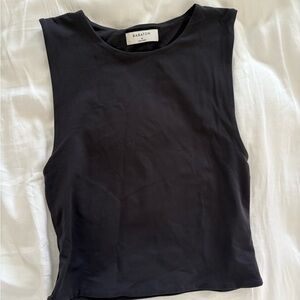 Aritzia Babaton Black Crop Top